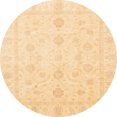 thumbnail image 1 of Ahgly Company Indoor Round Abstract Chrome Gold Yellow Oriental Area Rugs, 3' Round, 1 of 6