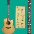 thumbnail image 4 of Milaget PVC Guitare Électrique Acoustique Touche Touche Incrustations - Motif de Fleurs, 4 of 9