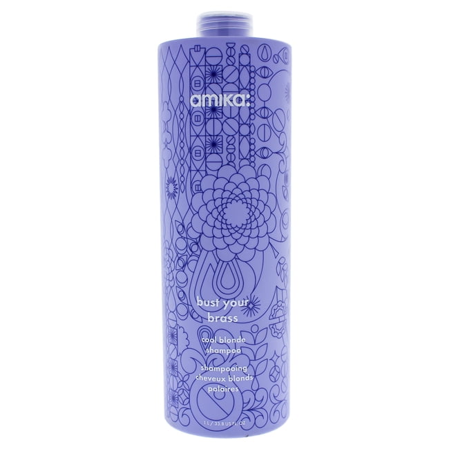 Bust Your Brass Cool Blonde Shampoo by Amika for Unisex - 33.8 oz Shampoo