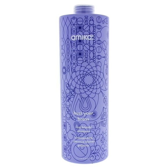 Bust Your Brass Cool Blonde Shampoo by Amika for Unisex - 33.8 oz Shampoo