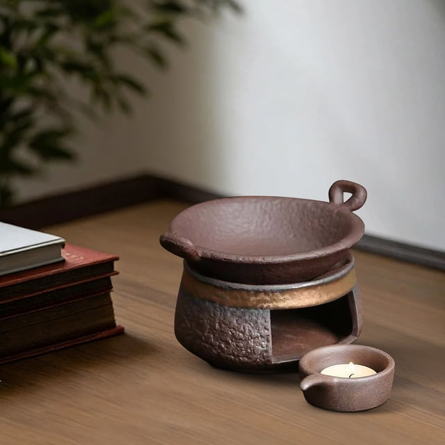 Tea Roasting Stove Set Candle Heating Tea Warmer Tea Ceremony Accessories Tea Aroma Enhancer Tea Roasting Set Tea Tiles Tea Warmer