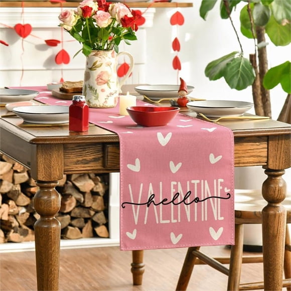 SDNall Tables Basses pour Salon Drapeaux pour Décoration de Table de la Saint-Valentin : Drapeaux d'Amour Colorés, Idéal pour Restaurant et Maison, Ajoutez une Touche Romantique Décorations pour Salon