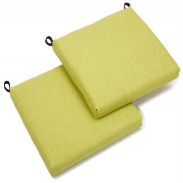 Coussin de Chaise en Polyester Filé de 20 Po sur 19 Po (Ensemble de Deux) - Lime