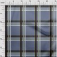 thumbnail image 2 of oneOone Georgette Viscose Dusty Blue Fabric Madras Check Sewing Craft Projects Fabric Prints By Yard 42 Inch Wide, 2 of 4