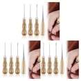 thumbnail image 2 of relayinert 4pcs Durable Sewing Repair Tools Awl With Wooden Handle Versatile DIY Hand Tool 3Set, 2 of 6