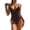 Black, variant on PMVFHDE One Piece Swimsuit Women Fashion Solid Color Off Shoulder Tie Dye Beach Bikini Swimsuit
