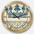 thumbnail image 1 of Designart 'Fleur de Lis Or Couronne Glam Horloge Murale, 1 of 4