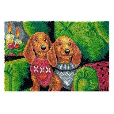 Two Puppies Rug Latch Hooking Kit (81x61cm)