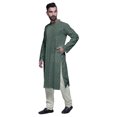 thumbnail image 2 of Atasi Kurta Pyjama de Fête pour Hommes Col Mandarin Manches Longues Kurta Pyjama Ethnique, 2 of 5