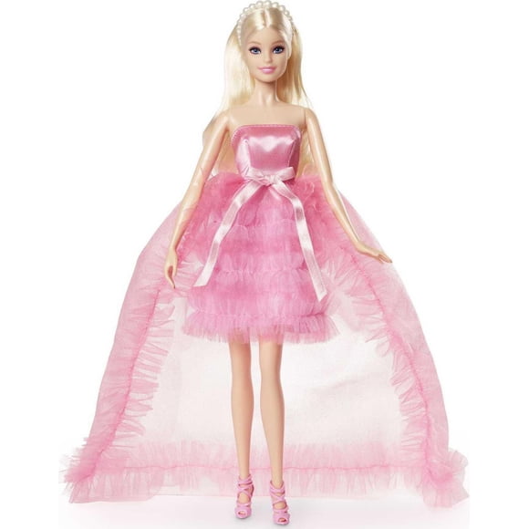 Barbie Joyeux Anniversaire Poupée dans une robe rose