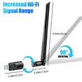 thumbnail image 3 of CHOK Adaptateur WiFi USB 1200 Mbps Double Bande Adaptateur de Réseau Sans Fil avec Antenne 5 dBi à Haut Gain Compatible avec Windows Mac Linux, 3 of 7