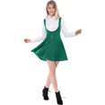 thumbnail image 3 of INSPIRE CHIC Robe Chasuble Salopette de Noël pour Femme Décor de Boutons Jupe Évasée à Bretelles Vert P, 3 of 6