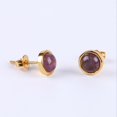 thumbnail image 1 of Women Gold Color Ear Piercing Stone Bead Onyx Black Crystal Earring, 1 of 6