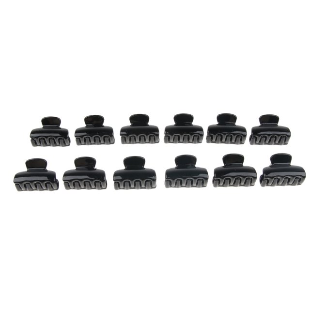 pitrice 12/pack Pince à Cheveux Mini en Résine Griffe Pieuvre Pince à Cheveux Araignée Café Noir
