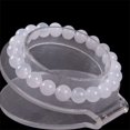 thumbnail image 2 of Bracelet Extensible Unisexe en Quartz Blanc Naturel avec Perles Rondes de 8 mm, 7 Pouces, 2 of 3