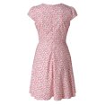 thumbnail image 4 of 2025 Robes Mignonnes à Col en V à Manches Mi-Longues avec Traîne pour Femmes Robe Mini à Imprimé Floral Grande Robe pour Femmes Robes pour Femmes Été Longues Robes pour Femmes Robe d'Été pour Femmes, 4 of 8