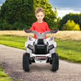 thumbnail image 4 of Costway Kids Ride on ATV 4 Wheeler Quad Toy Car 6V Battery Powered Motorized Toy White, 4 of 9