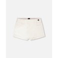 thumbnail image 1 of Deux Par Deux Jupe-Short en Sergé Extensible pour Fille Blanc, 1 of 4