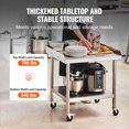 thumbnail image 3 of VEVOR Table de Travail en Acier Inoxydable 24"x28 Pouces Table Commerciale pour Préparation des Aliments avec 4 Roulettes, 3 of 9