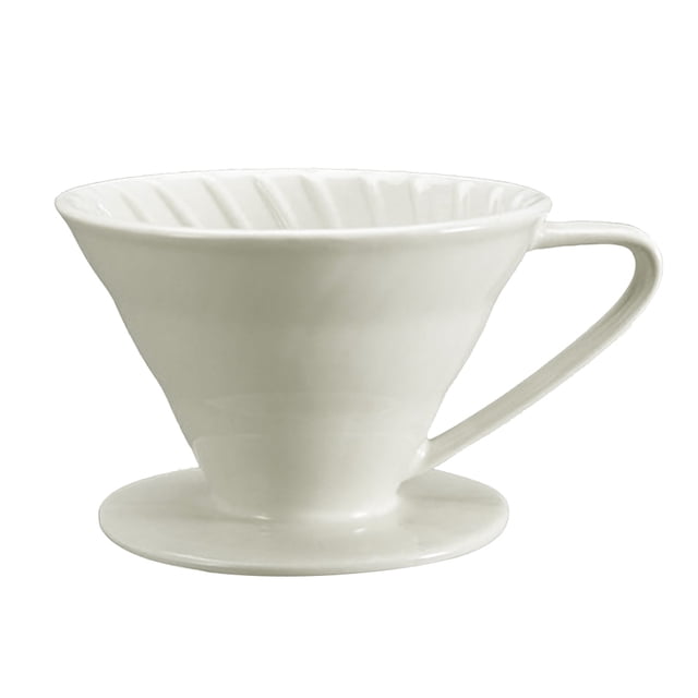 yeacher Coffee Filter Cup Conical V60 Style Spiral Drip Filter Ceramic Material Hand Brewed Coffee Appliances