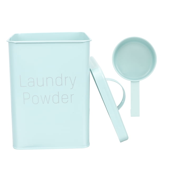 Miangastore Conteneur à Linge en Métal Bleu Ciel 1 Ensemble 9x6in