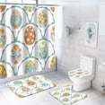 thumbnail image 4 of Shower Curtain Hooks,Shower Curtain Hooks,Easter Bunny Shower Curtain 4-Piece Set Shower Curtain 4-Piece Set with 12 Hooks Polyester Waterproof Bathroom Partition Curtain Toilet Mat,Shower Curtain Set, 4 of 6