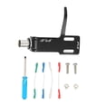 thumbnail image 2 of Kit de Coiffeuse Phono, Support de Cartouche de Phonographe Robuste Stable Professionnel en Alliage d'Aluminium pour Tourneurs de Disques Phonographe Noir, 2 of 7