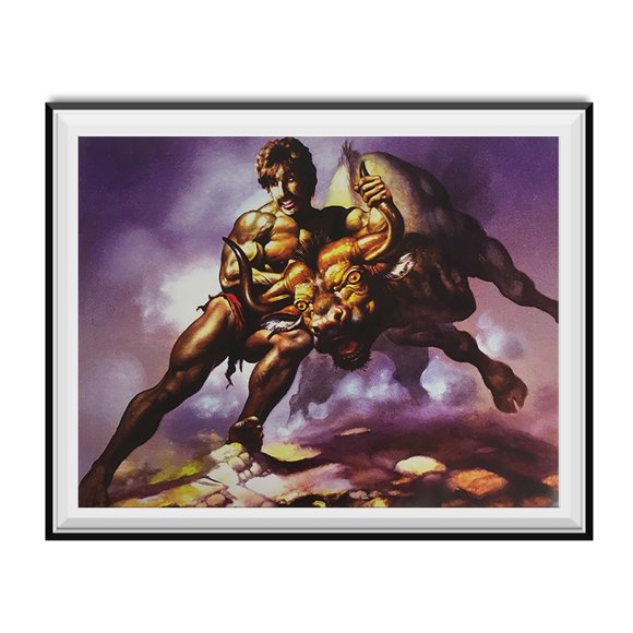 White Goodman Bull By The Horns Poster Dodgeball Movie 18" x 24" Dodge Ball Gym