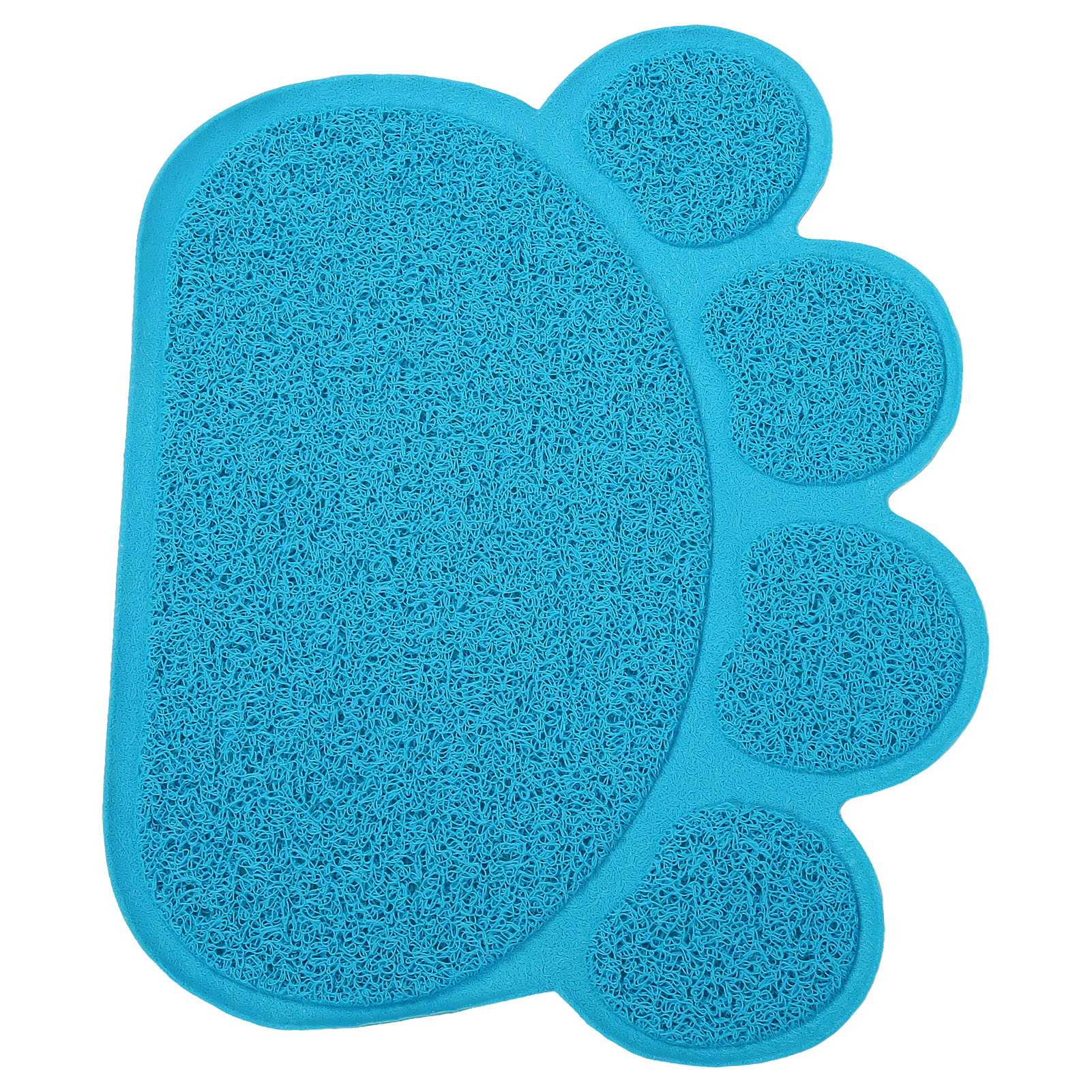 Tapis de Litière pour Chat Antidérapant en Forme de Patte Douce Imperméable en PVC pour Sol Intérieur