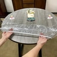 thumbnail image 4 of Housse de Table Ronde Élastique Ajustée Protecteur Durable Nappe Transparente pour Repas, Événements et Usage Quotidien, 4 of 8