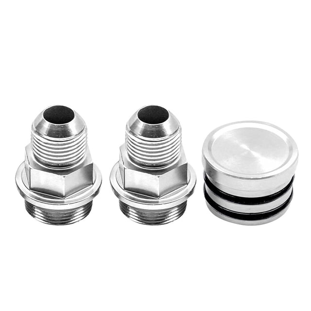 tredstone Block Plugs Engine Automotive Adapter Breather Oil Fitting Adapters Fittings Red Rear Vehicle Mountings Tools Connector Silver