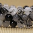 thumbnail image 4 of Bracelet Extensible en Perles Rondes de 8 mm en Quartz Rutilé Noir Naturel de Qualité A, Pierre Précieuse, 7 Pouces, Unisexe, 4 of 5