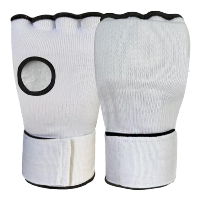 Siruishop Gel Boxing Hand Wraps Inner Gloves Half Finger Gloves for Sanda Exercise MMA White
