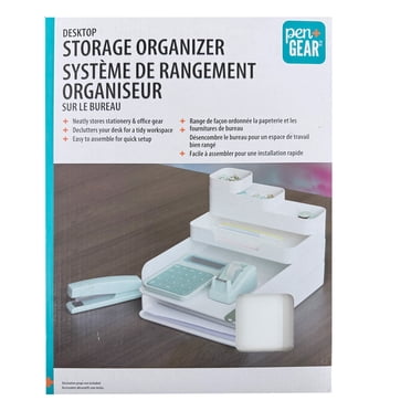 Stylo + Gear bureau boîte de rangement blanc