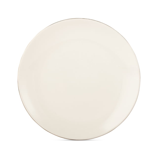 Thyme & Table Nova Salad Plate, Blue, shown in a centered top-down view featuring a round ceramic salad plate with a smooth cream finish and a slightly raised rim, ideal for dining and entertaining with versatile design for casual or formal settings.