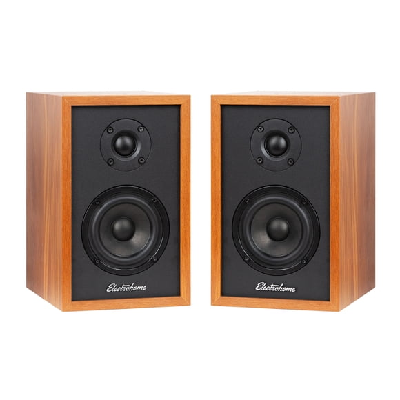 Electrohome Berkeley 2.0 Stereo Powered Bookshelf Speakers with Built-in Amplifier and 3" Drivers for Turntable, TV, PC and Wireless Music Streaming featuring Bluetooth 5, RCA and Aux (EB20)