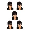 thumbnail image 3 of Shengyu Realistic Appearance Mens Wig For Punk Rock Disco Party Suitable For Various Occasions Wig Cover Black 5Set, 3 of 6
