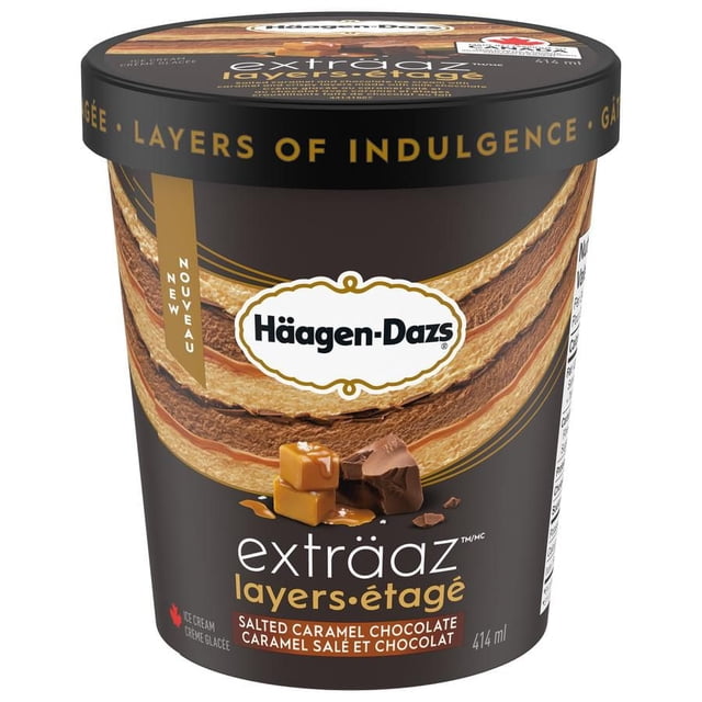 HAAGEN-DAZS Crème Glacée Étagée Au Caramel Salé Et Au Chocolat 414 ml