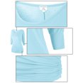 thumbnail image 3 of Matchstick Women's 3/4 Sleeve Basic Drape Top with Side Shirring, 3 of 4