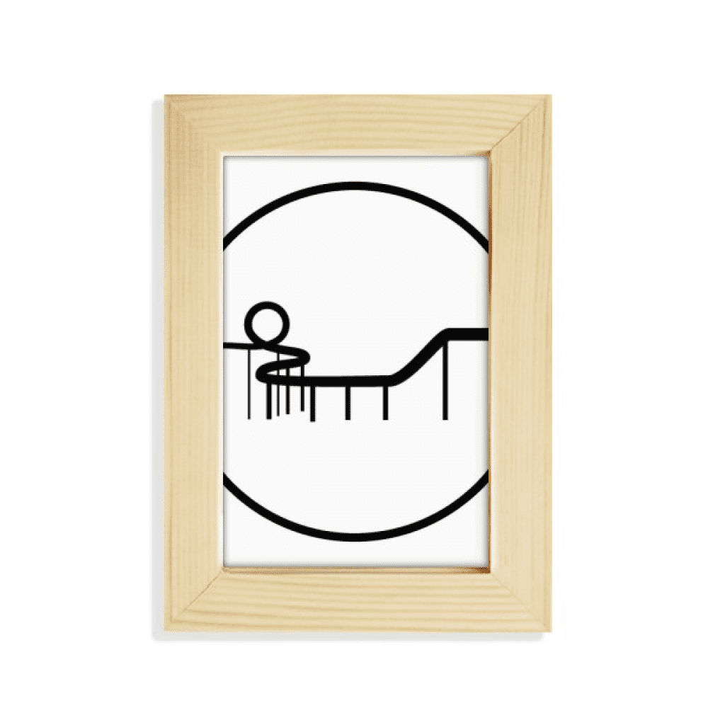 Roller Coaster Amusement Park Outline Desktop Display Photo Frame Picture Art Painting 5x7 inch