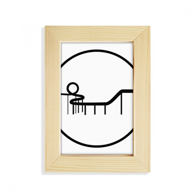 Roller Coaster Amusement Park Outline Desktop Display Photo Frame Picture Art Painting 5x7 inch
