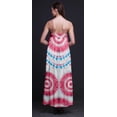 thumbnail image 2 of Bimba Robe Longue Maxi de Soirée pour Femmes en Rayonne Teinture sur Nœuds Imprimée, Dos Nu, à Bretelles Spaghetti - Très Petit, 2 of 5