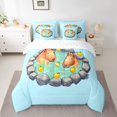 thumbnail image 2 of YST Ensemble Douillette 7 Pcs Capybara Mignon et Drôle, Lit en Sac, Simple, 7 Unités, 2 of 5