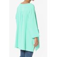 thumbnail image 4 of Tunique Ample à Manches 3/4 en Coton Gaze Froissée pour Femmes Grande Taille, 4 of 7