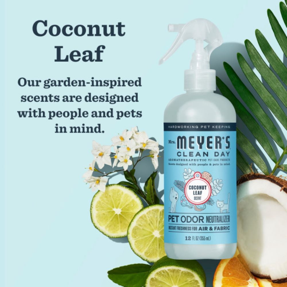 Mrs. Meyer's Clean Day Neutralisant d'Odeurs pour Animaux de Compagnie, Parfum Feuille de Coco, 355mL