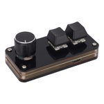 2 Key Gaming Mechanical Keyboard, Blue Switch Hot Swappable Functionality Wired Mini Mechanical Keyboard for Office
