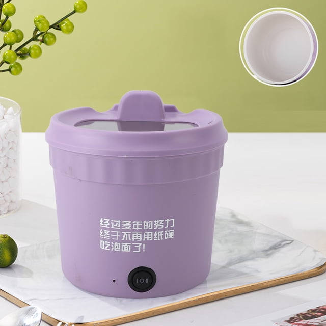 Ramen Cooker, 1.2L Portable Small Rapid Noodle Cooker Ramen Pot Electric Pot Electric Pot Stick Proof for Cooking Pasta Egg Soup Electric Rapid Noodle Cooker Electric Noodle Cooker
