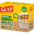 thumbnail image 3 of Glad Certified Compostable Drawstring Bags - Small 10 Litres - Drawstring, 80 Compost Trash Bags - Unscented, 3 of 10