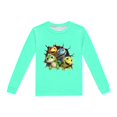 thumbnail image 4 of Ensembles de Pyjama Garçon Children's Dinosaur Printed Crew Neck Long Sleeve Top Pants 2 Piece Spring Fall Pajama Ensemble Kids Pjs Mint Green 2 Years-3 Years, 4 of 5