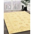 thumbnail image 2 of Ahgly Company Indoor Square Abstract Sun Yellow Oriental Area Rugs, 6' Square, 2 of 6